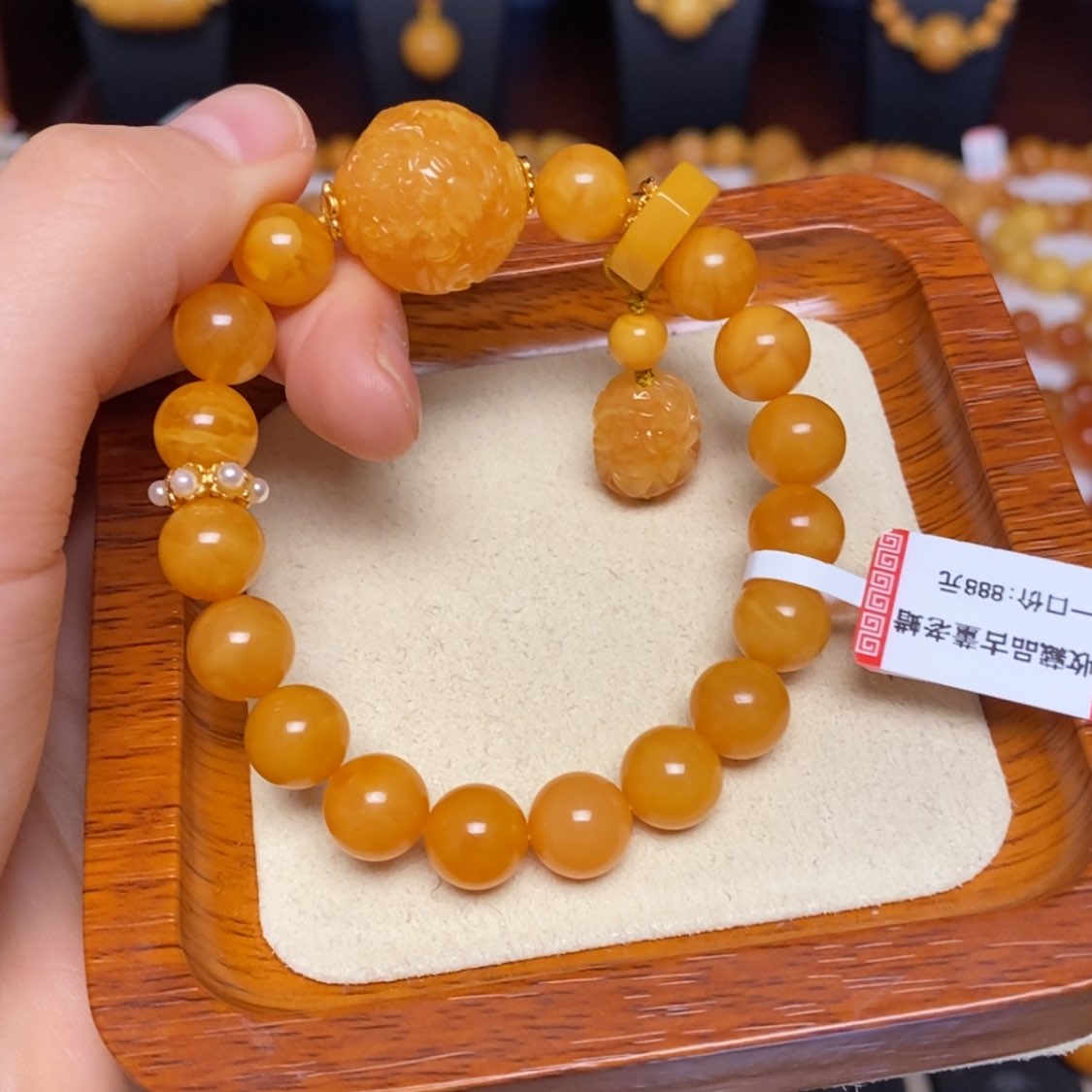 【闪购商品】未镶嵌蜜蜡手链手串