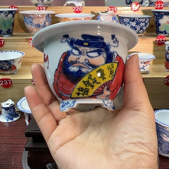 手绘陶瓷手工内口7.5高6.7