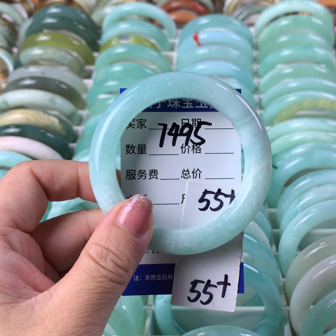 蛇纹石玉手镯未镶嵌7495