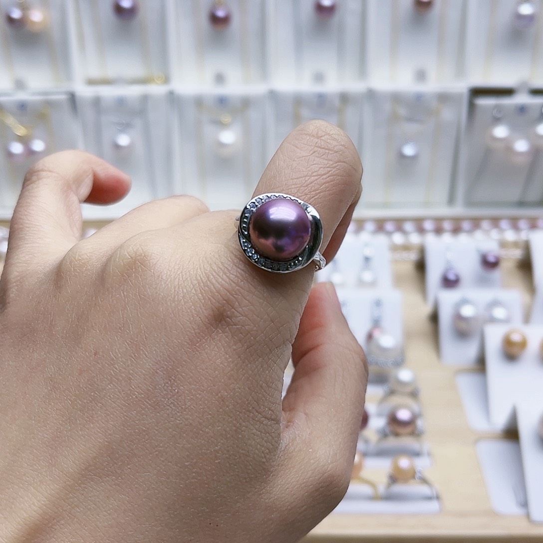 淡水珍珠戒指合金