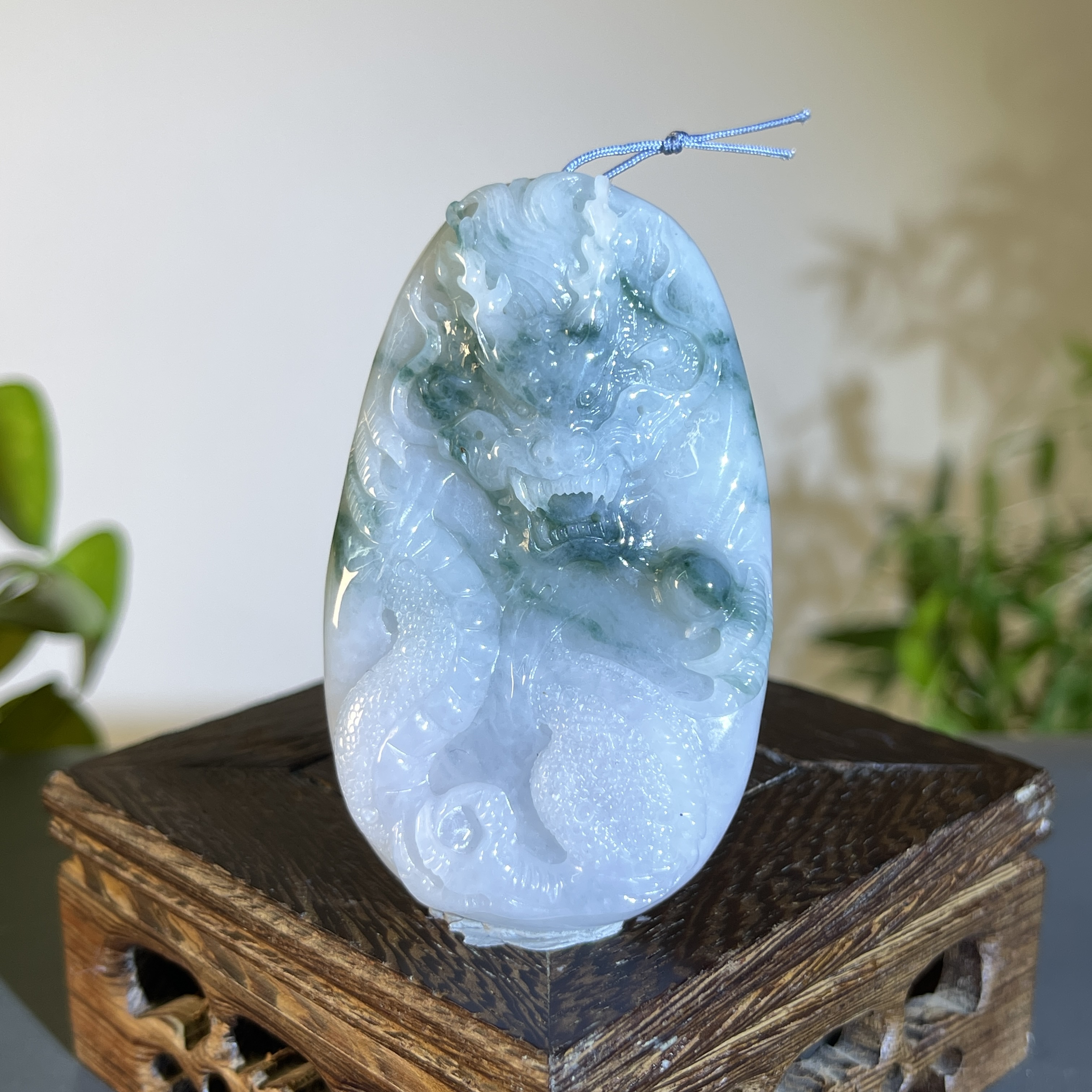 JXW14-105  天然缅甸A货翡翠 龙牌