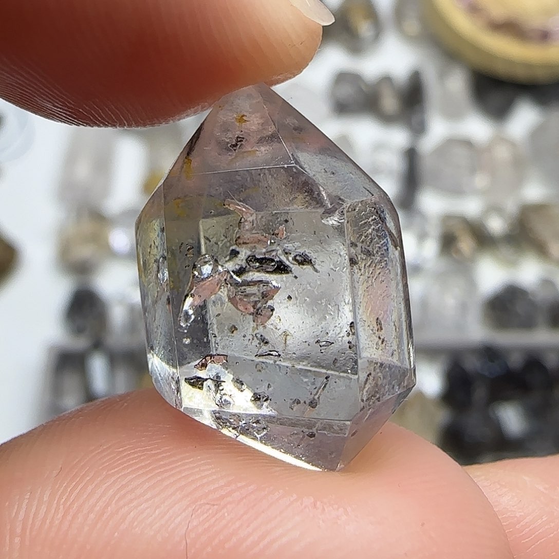 珠宝半成品水晶未镶嵌小流沙双尖随形