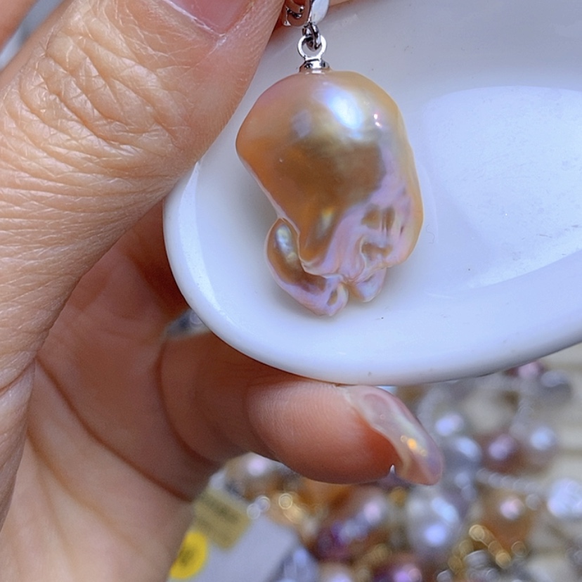 【闪购商品】淡水珍珠吊坠合金