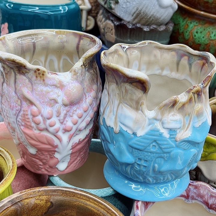 多肉绿植陶瓷花盆9.9包邮，有孔