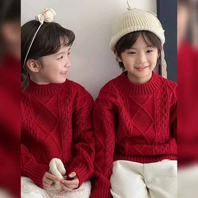 姐弟款麻花毛衣198