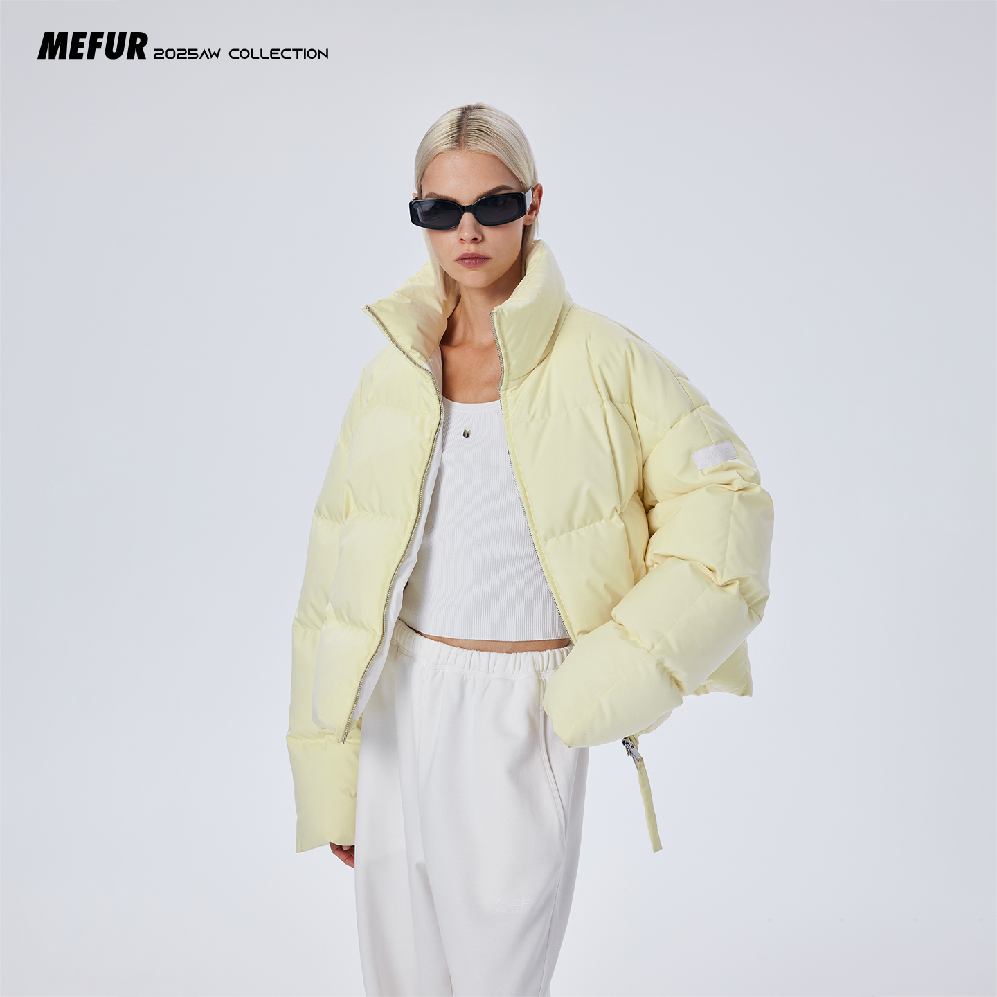 MEFUR 【基础系列】鹅绒ins设计感女式短款龟背羽绒服