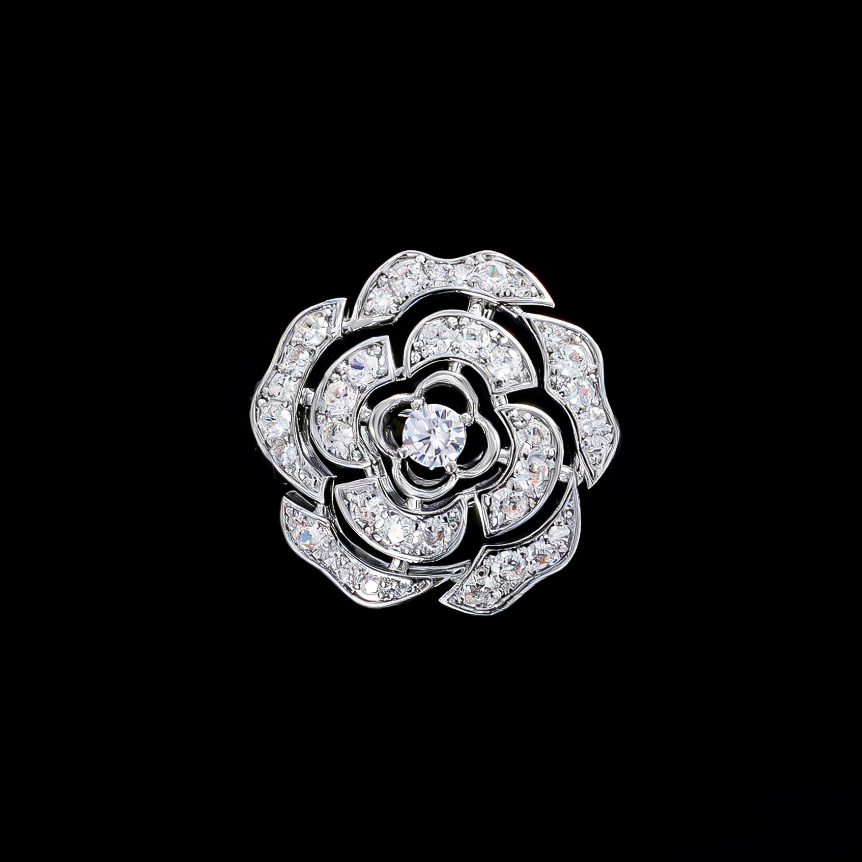 铜合金胸针 ——木木（D57）星瓣山茶花胸针