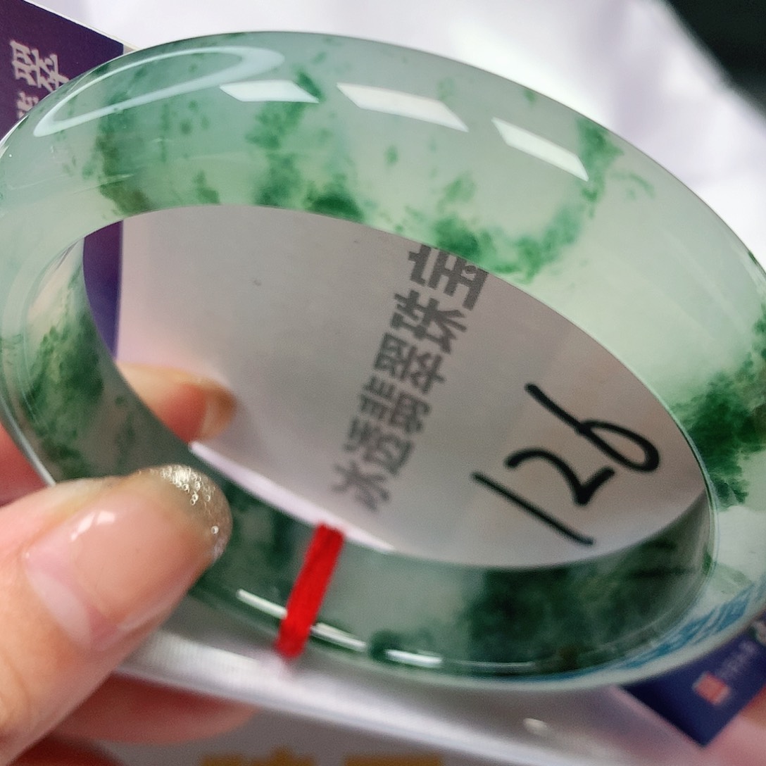 未镶嵌手镯翡翠缅甸纯天然A货翡翠高货冰飘花126号