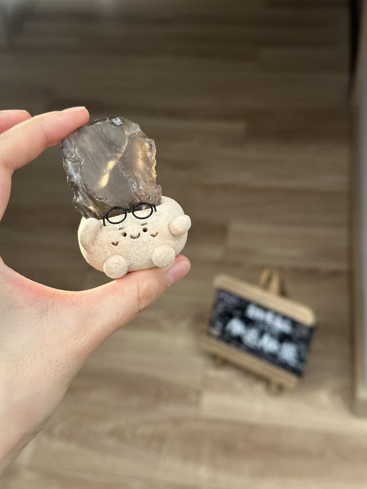 水晶小豆丁可爱大块茶晶
