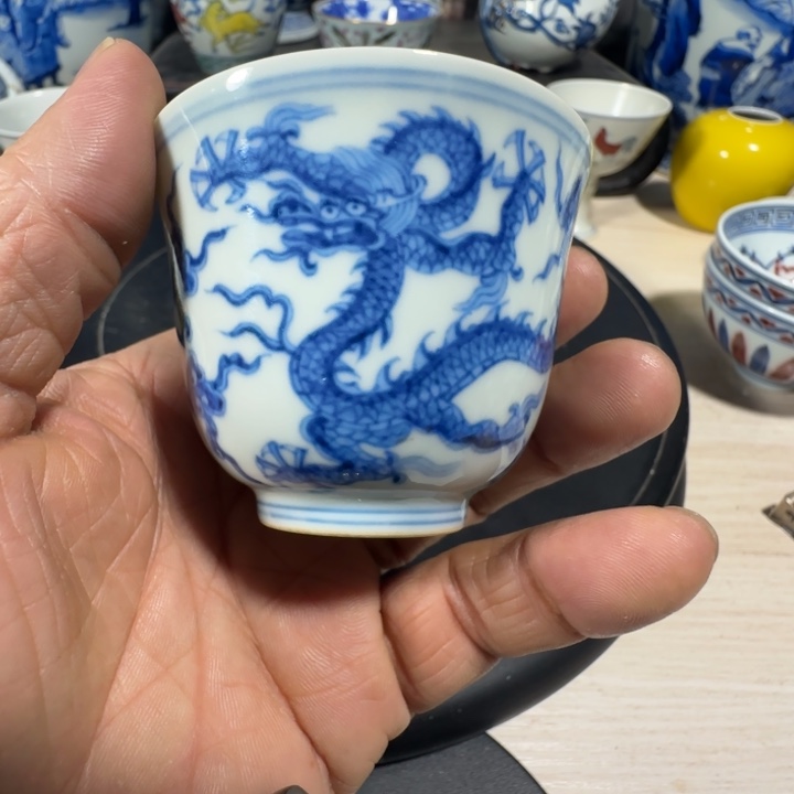 ༼***༽摆件青花花卉小小摆件