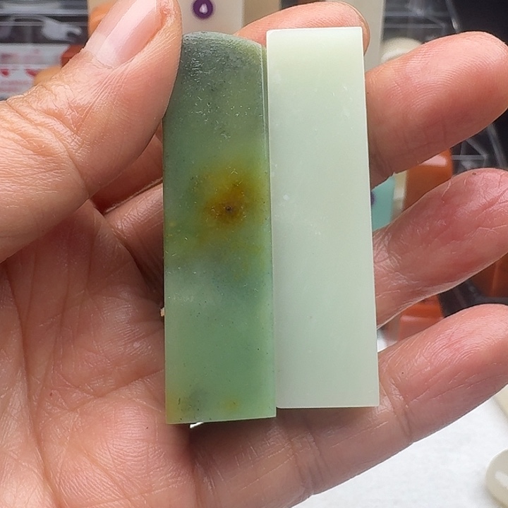 趁***啦寿山石印石缅甸绿素章