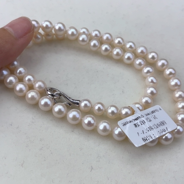 淡水珍珠颈饰银S925镶嵌7➕极光炫彩