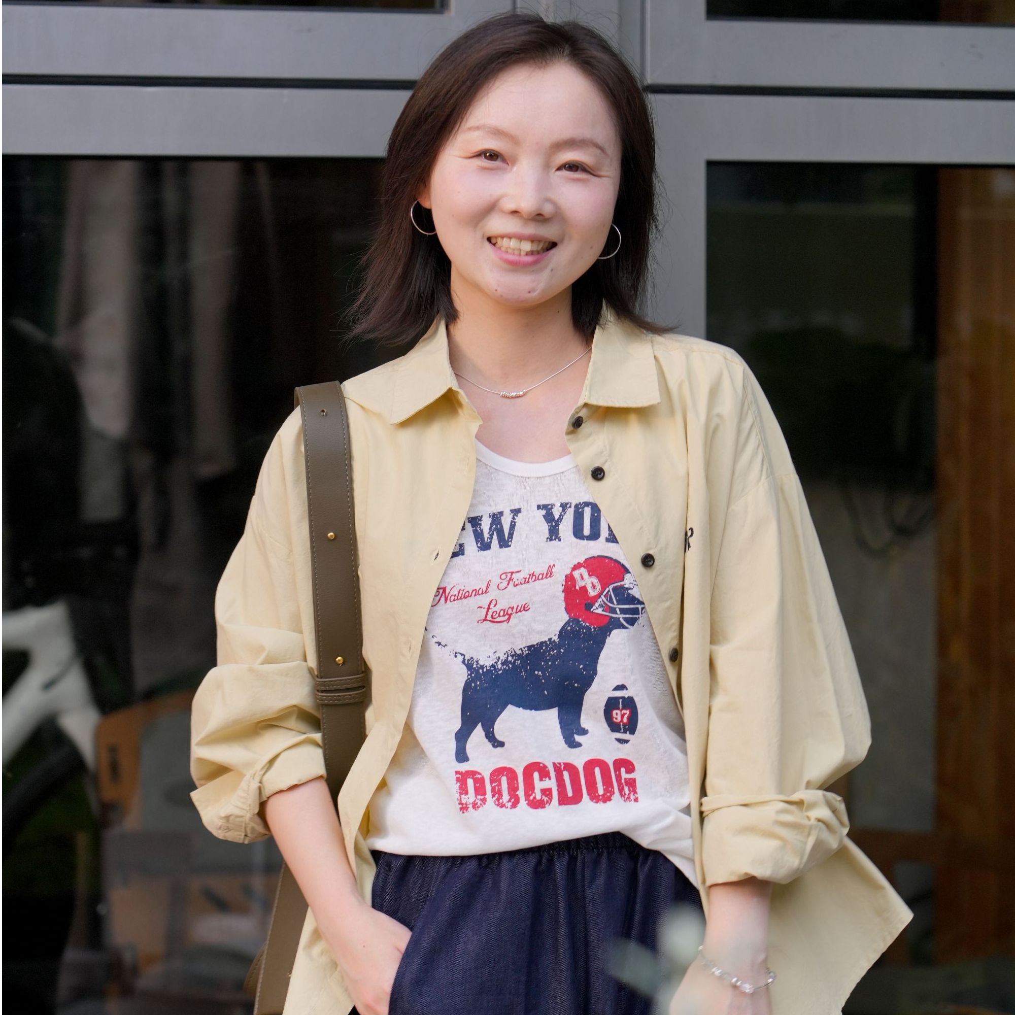午后小调·棉质柠檬黄显白显瘦宽松舒适自然百搭衬衫女