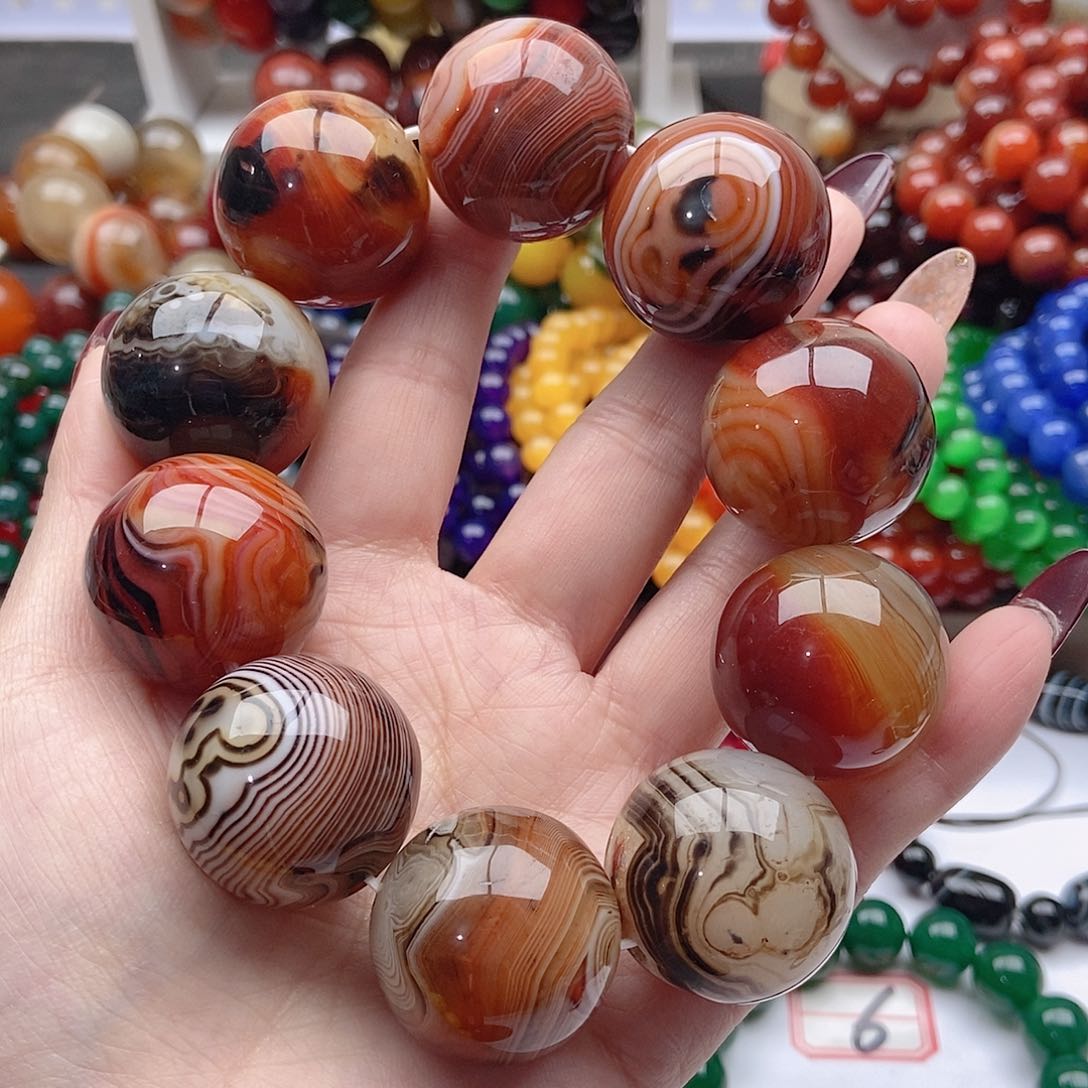 【闪购商品】玛瑙/玉髓手链未镶嵌火**发