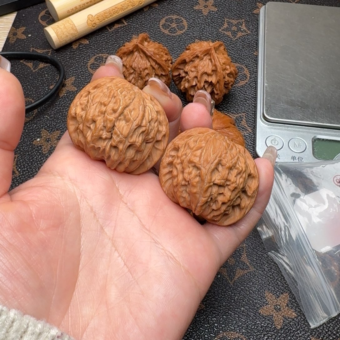 文玩核桃把件41磨盘G064