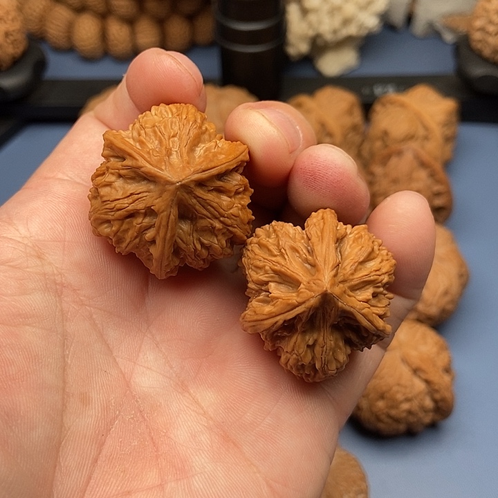 文玩核桃把件野生三棱