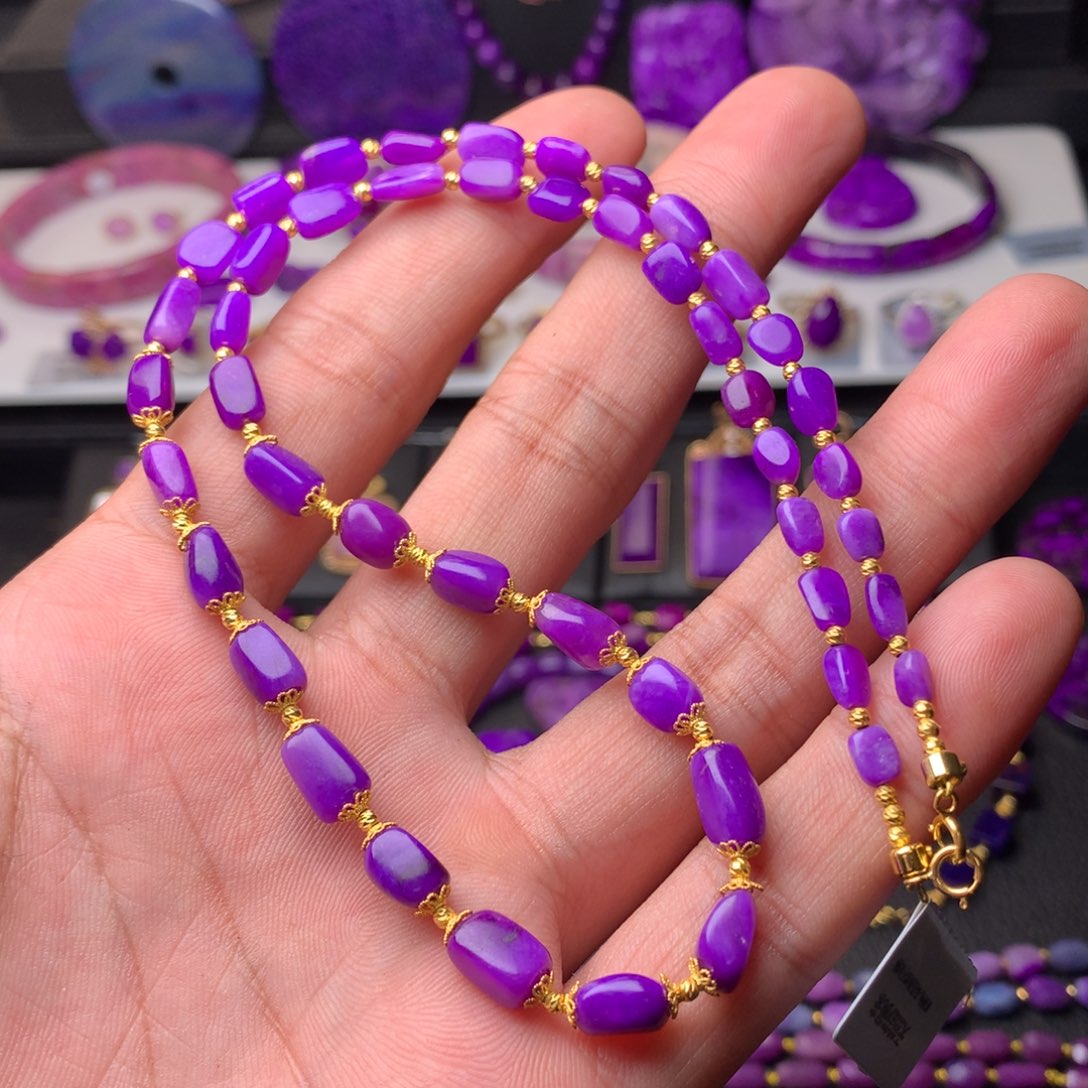 苏纪石（舒俱来）项链18K金镶嵌