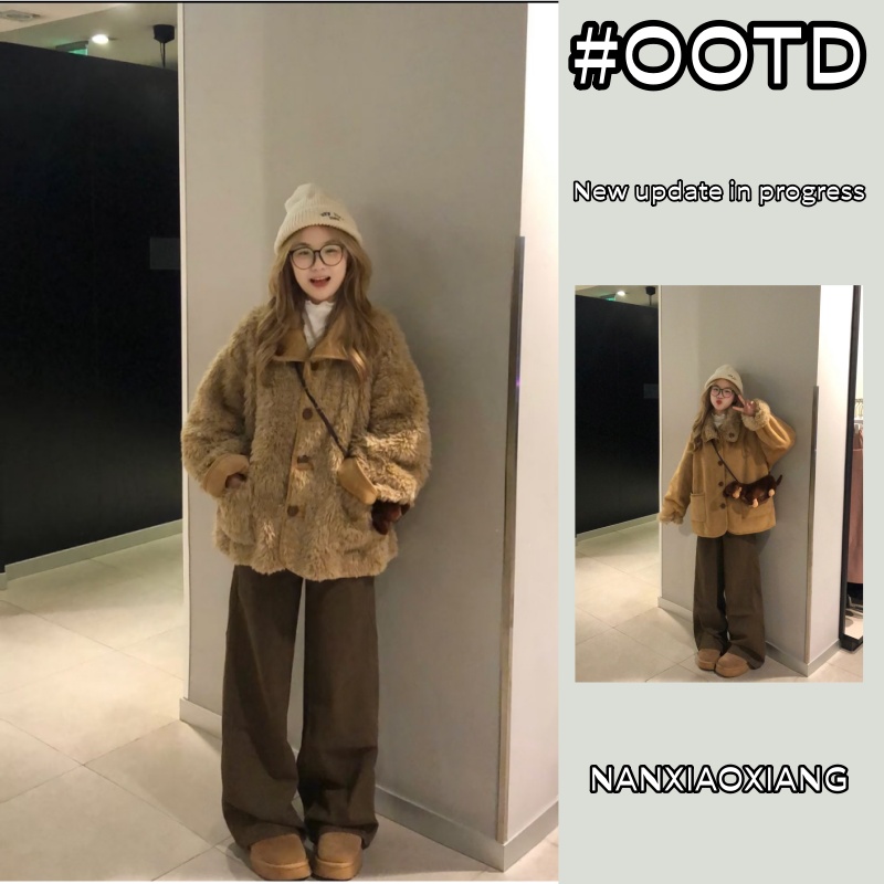 羊羔毛外套女双面穿秋冬2025新款爆款宽松加厚慵懒风入冬气质上衣