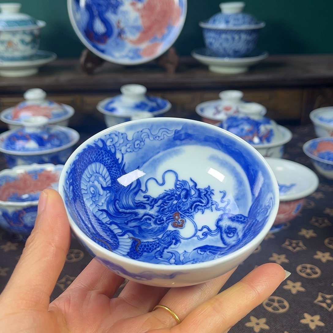 瓷片景德镇市自成堂手工手绘