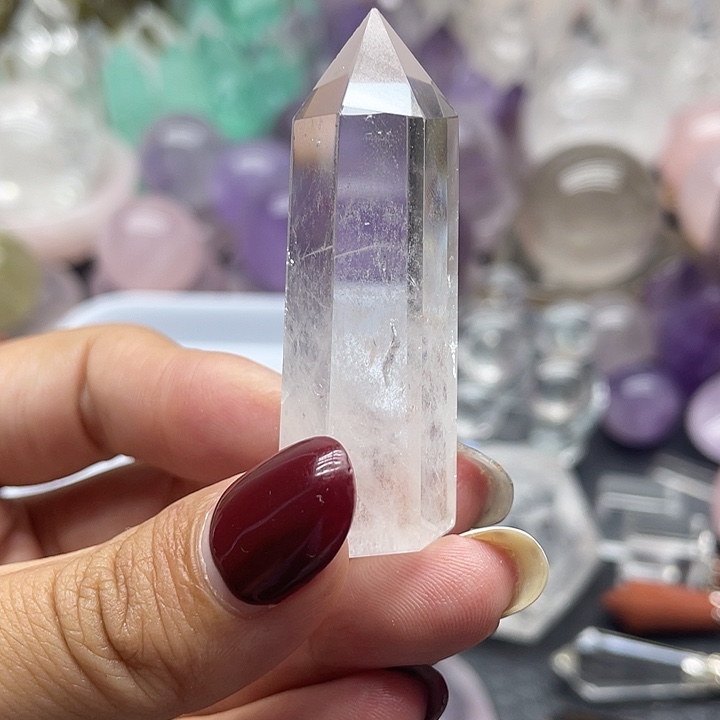 未镶嵌珠宝半成品水晶41白水晶柱高5.3宽1.8