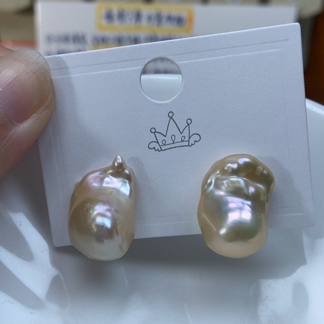 淡水珍珠耳钉银S925镶嵌特价207