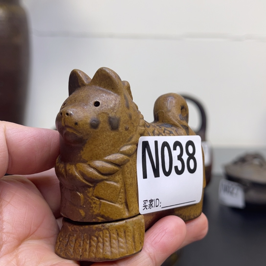 备前烧作品 陶弘狗香盒