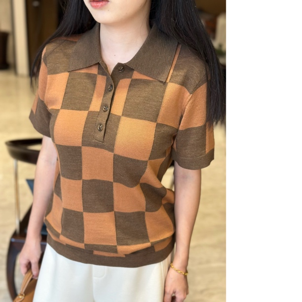 2529翻领短款针织