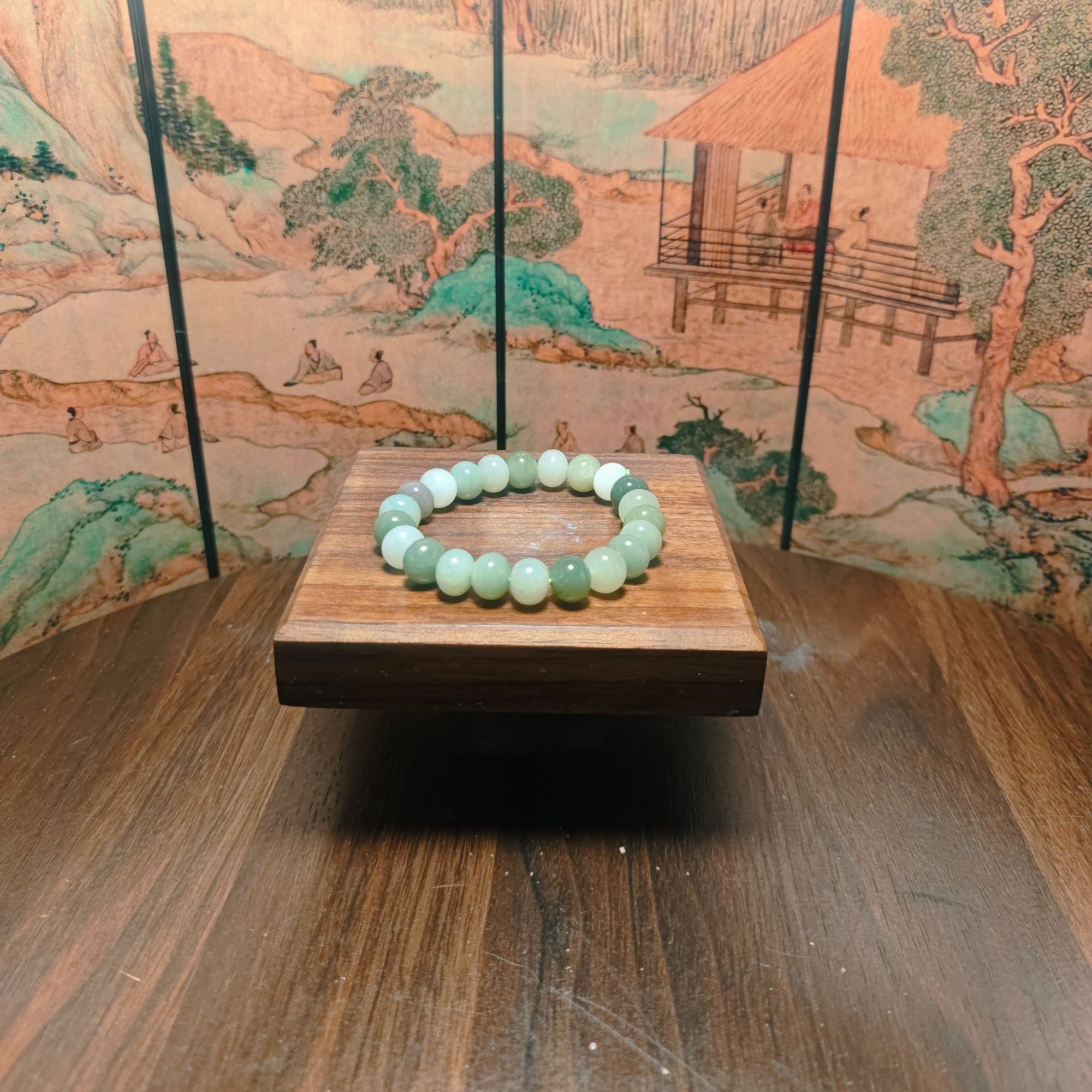 V和田玉多宝算盘珠手串1718