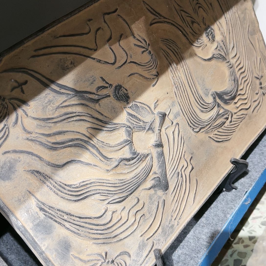 霧**台瓦当摆件茶台的一大