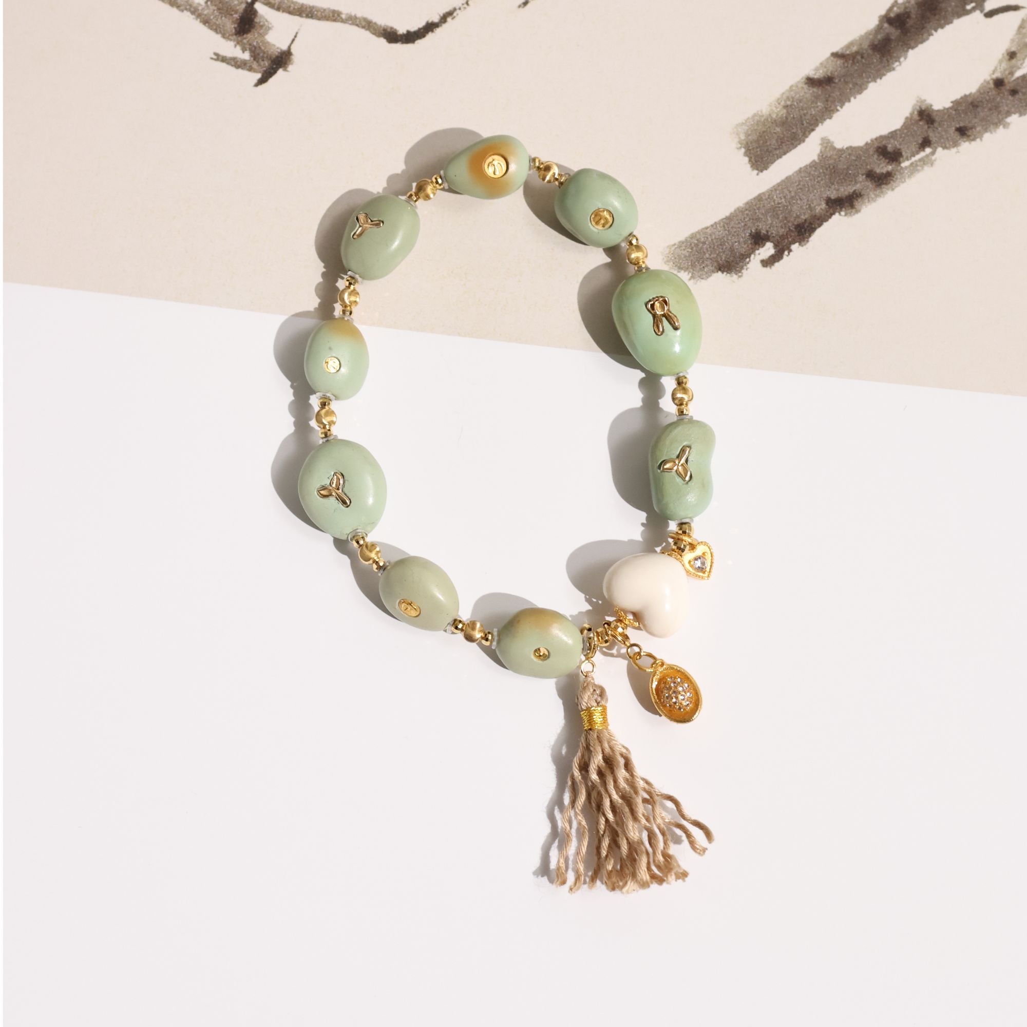 【兔兔】绿松石*手链*18k*军绿色