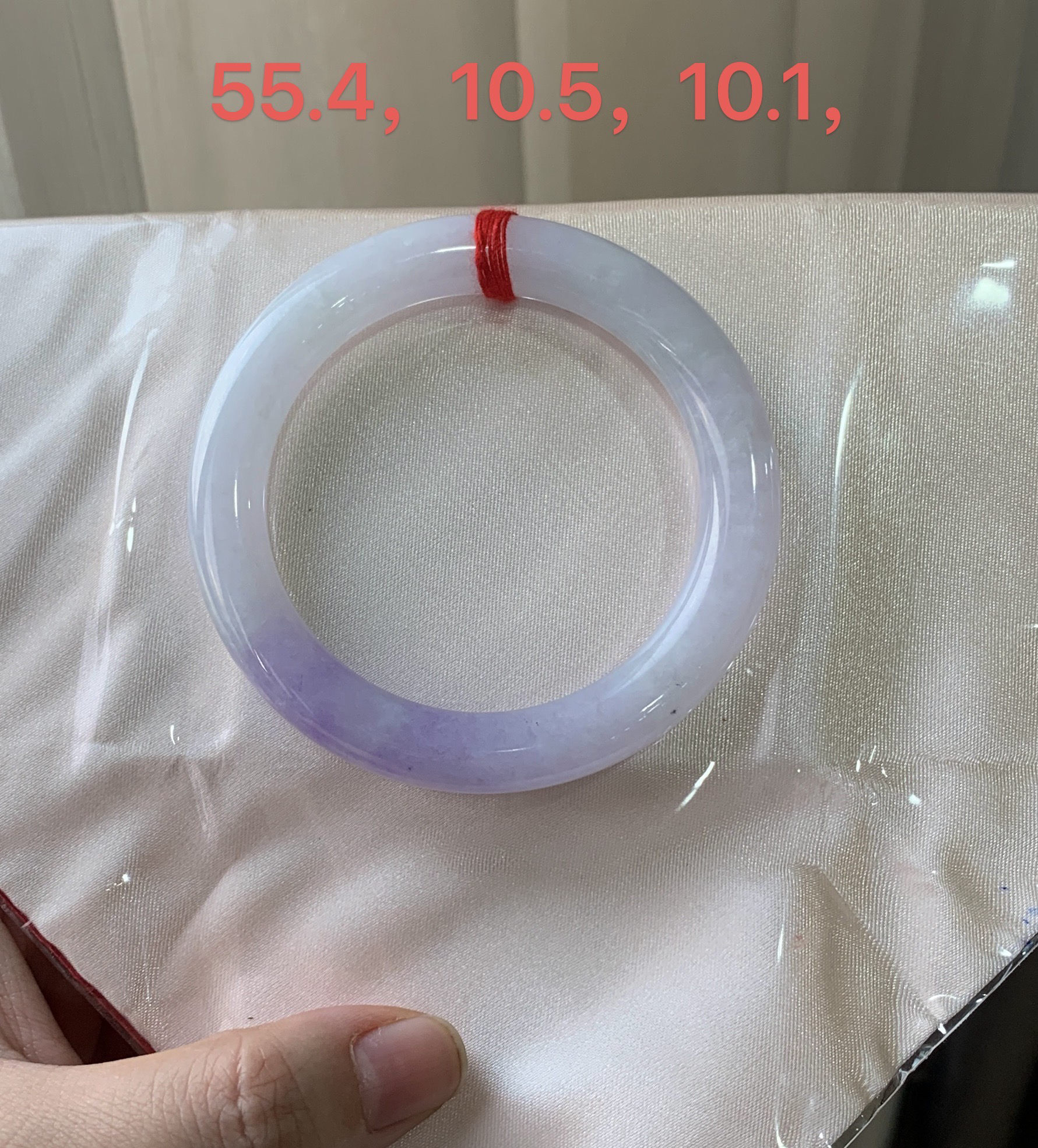 紫色翡翠手镯圆条