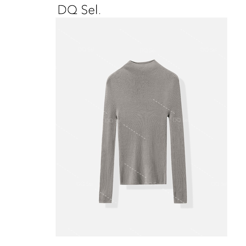 2025新款无缝一体可机洗羊毛衫内搭扬子纱针织打底衫上衣IG1215