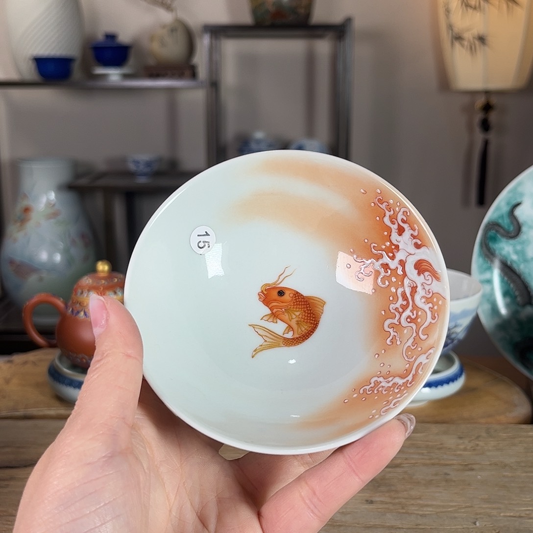 杯景德镇陶瓷柴烧多人
