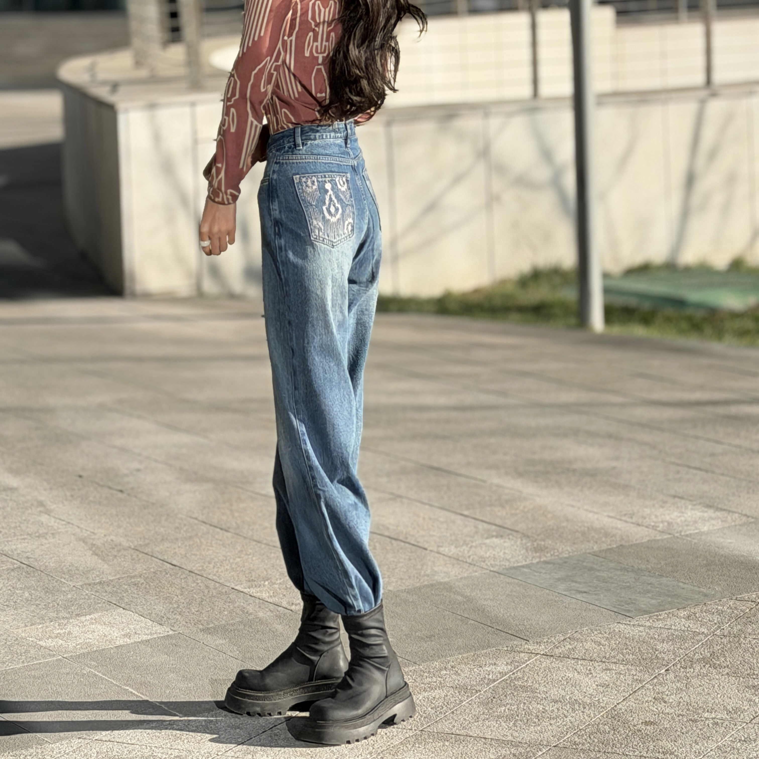 PAHRIM新款atlas牛仔裤子8895