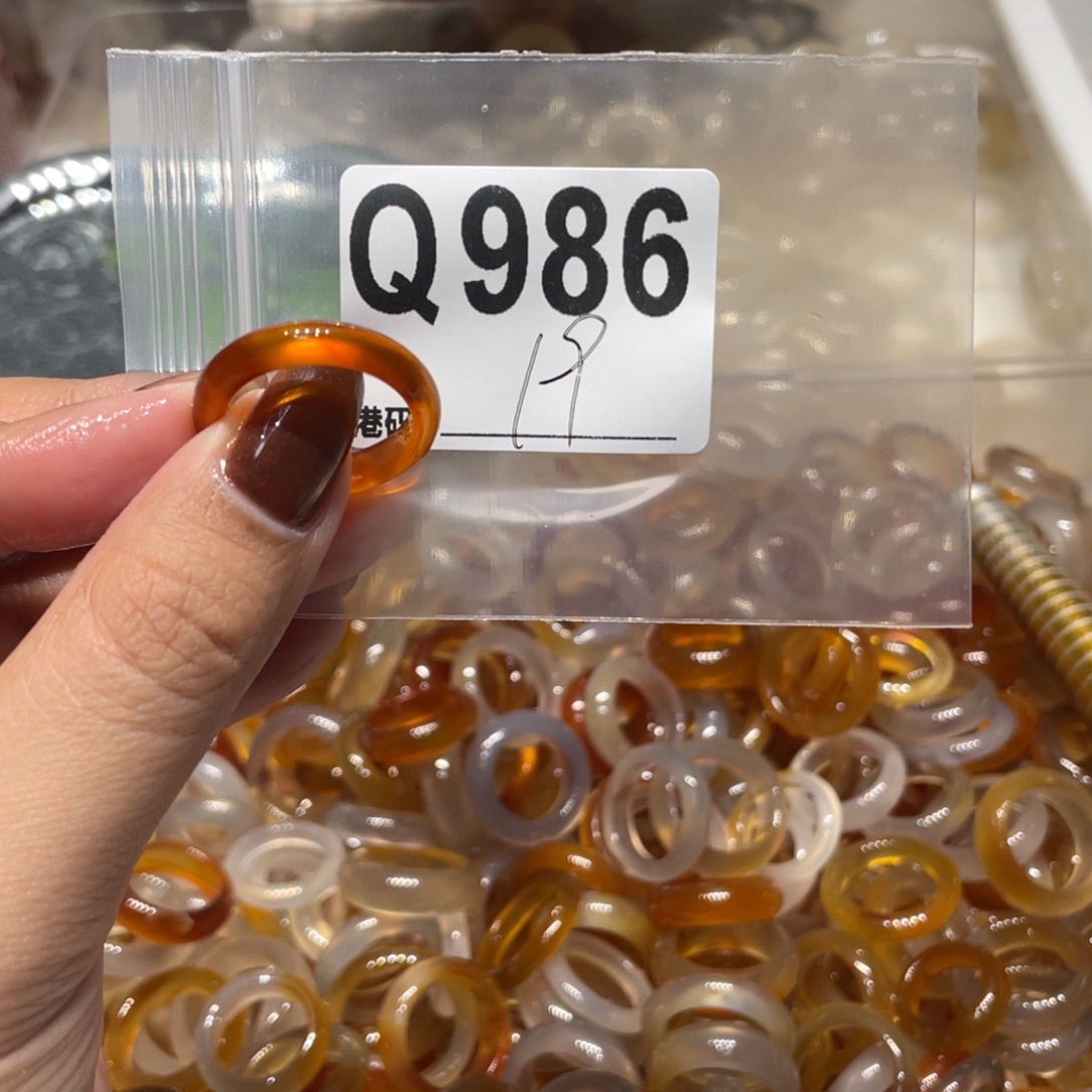 玛瑙/玉髓未镶嵌戒指986