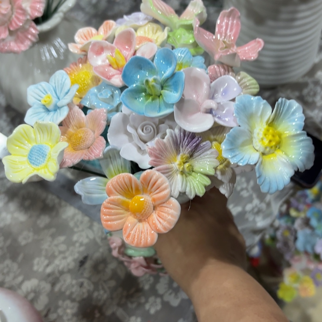 陶瓷花，20元发货，退款拉黑，1563