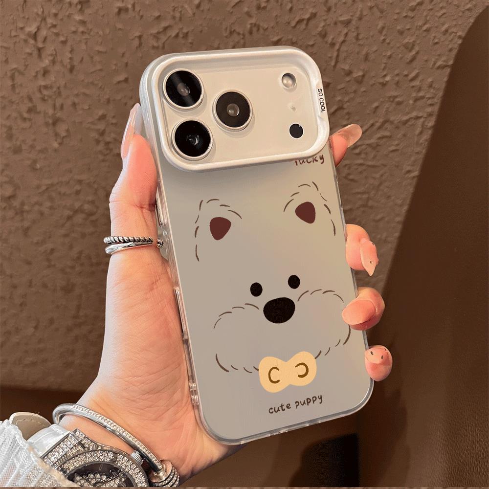 领结线条狗适用苹果17Promax手机壳iPhone16新款15pro//13保护壳