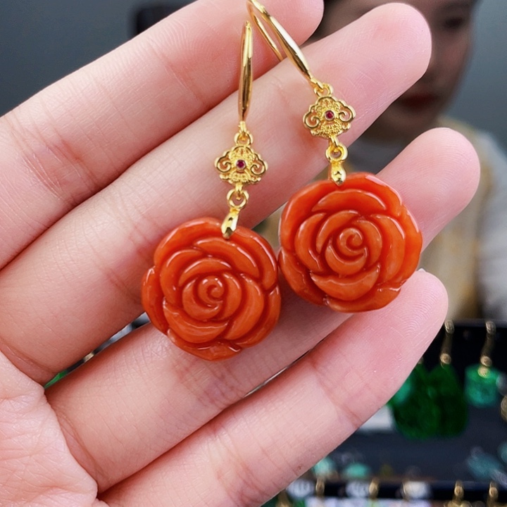 翡翠耳饰未镶嵌饰品