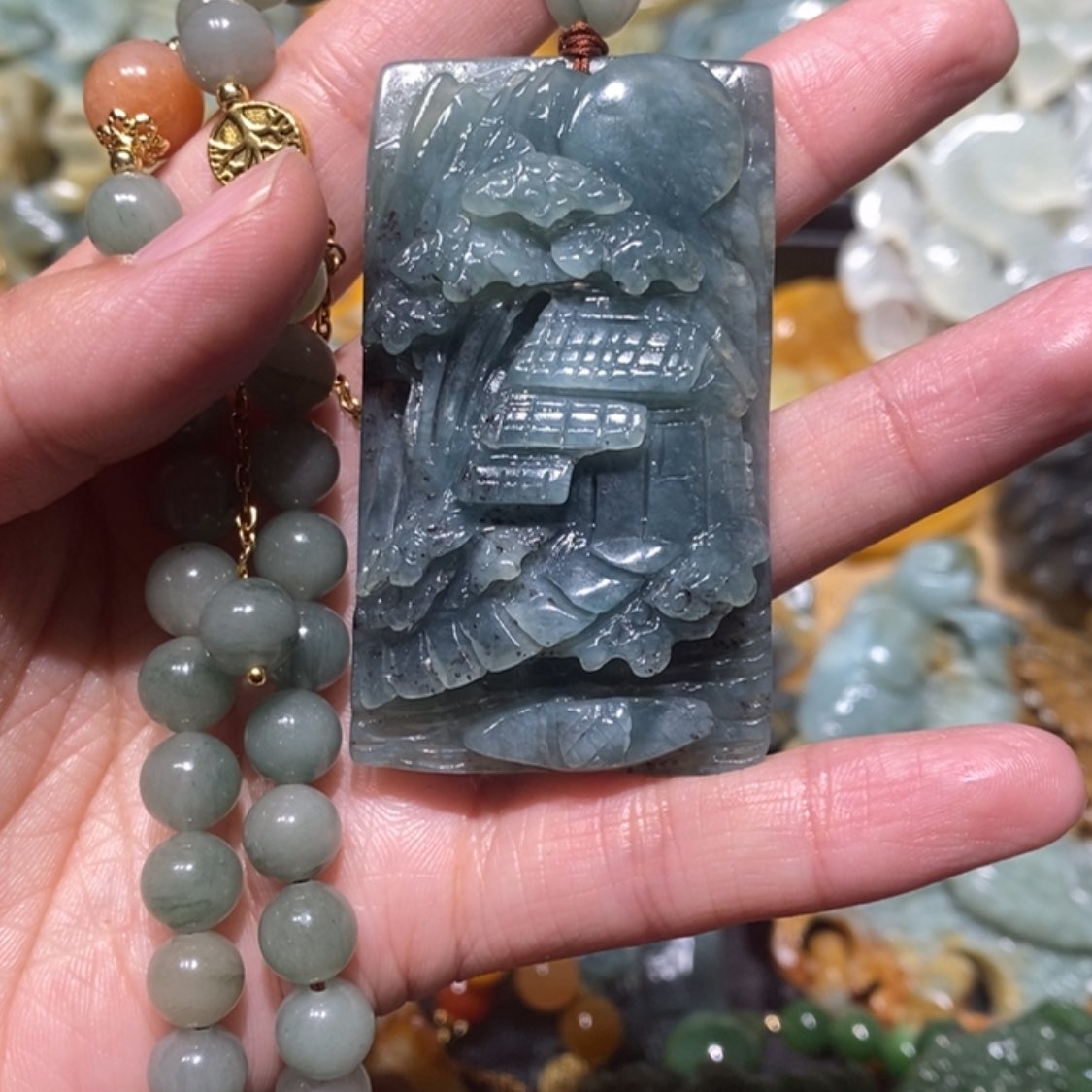 【闪购商品】岫玉毛衣链未镶嵌