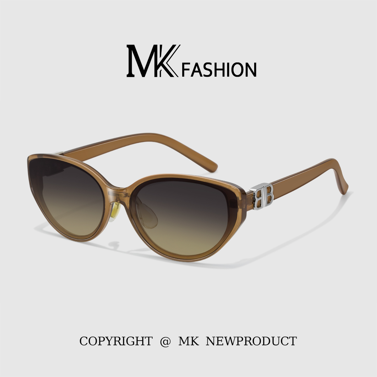 2026新款复古猫眼墨镜女款高级感显脸小时尚百搭太阳眼镜流光风