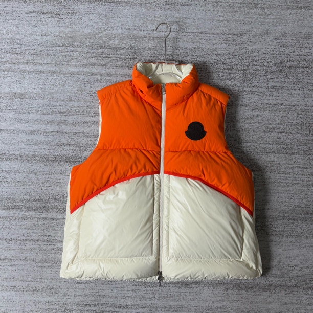 99新 MONCLER 拼色大标Logo羽绒马甲/5码/9265