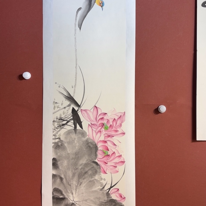 国画听兰老师花鸟