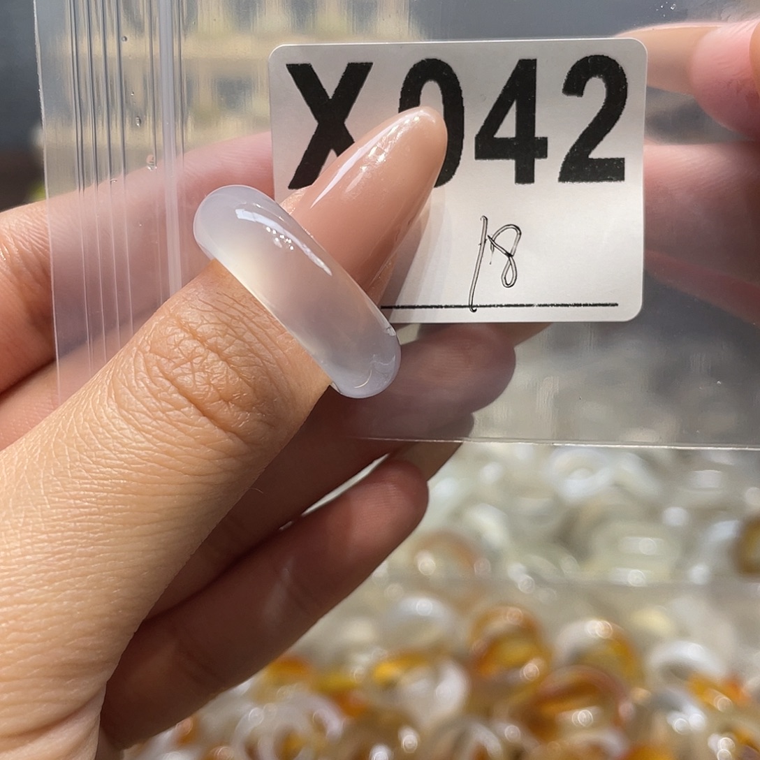 玛瑙/玉髓未镶嵌戒指042