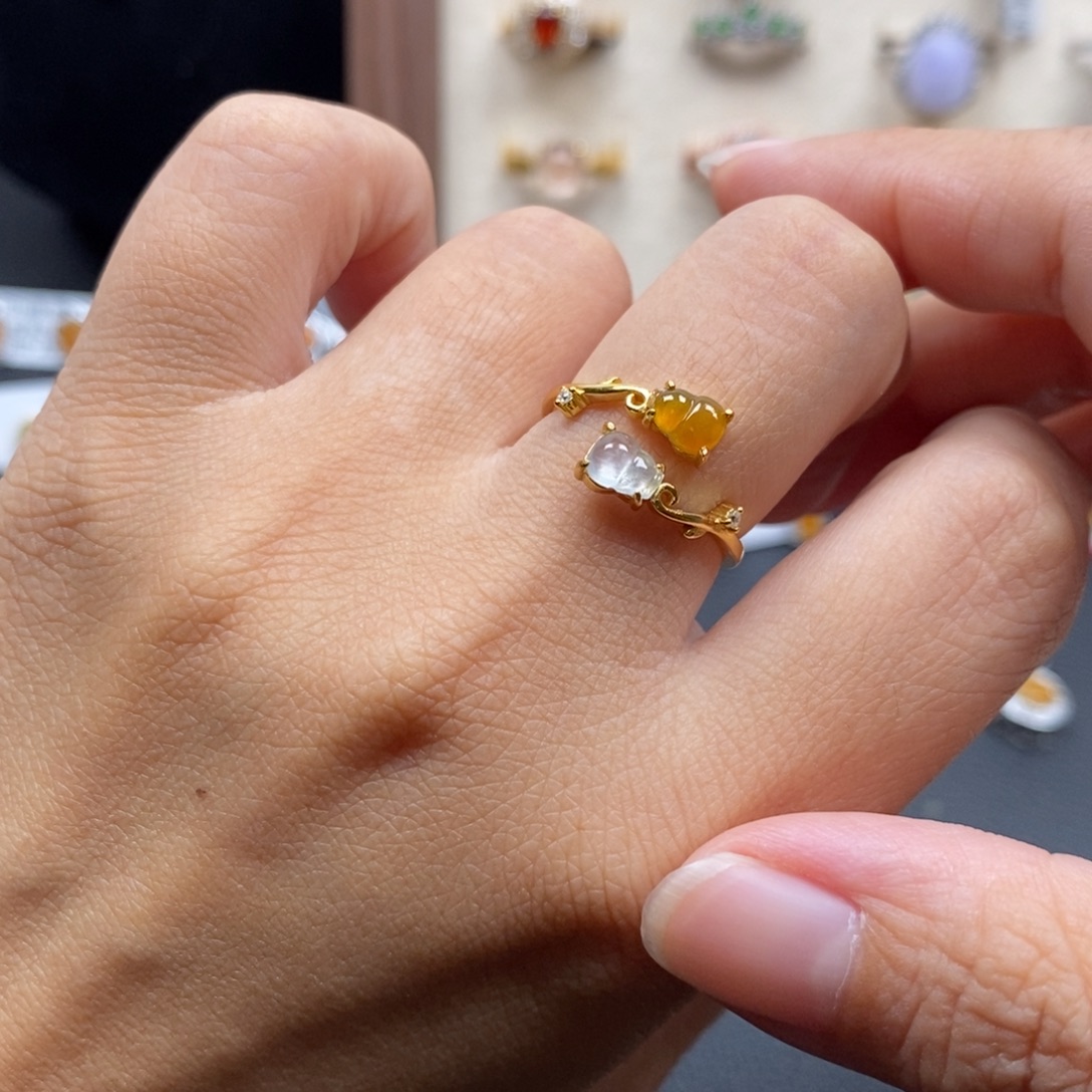 翡翠银S925镶嵌戒指