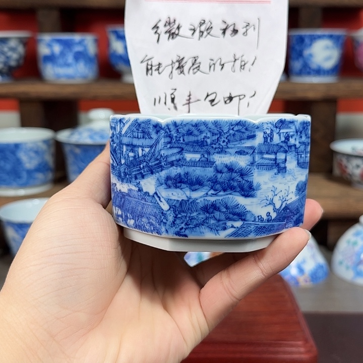 杯风***馆现代景德镇陶瓷杯