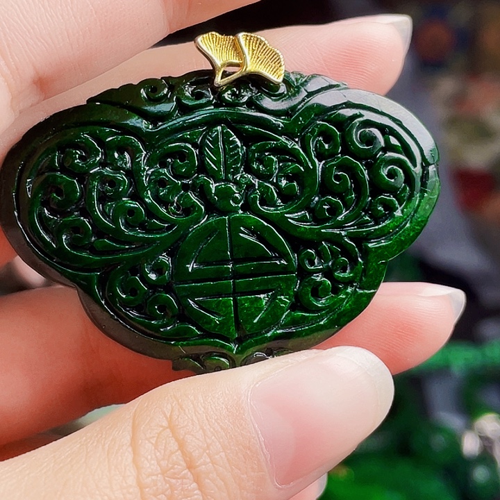 翡翠银S925镶嵌颈饰