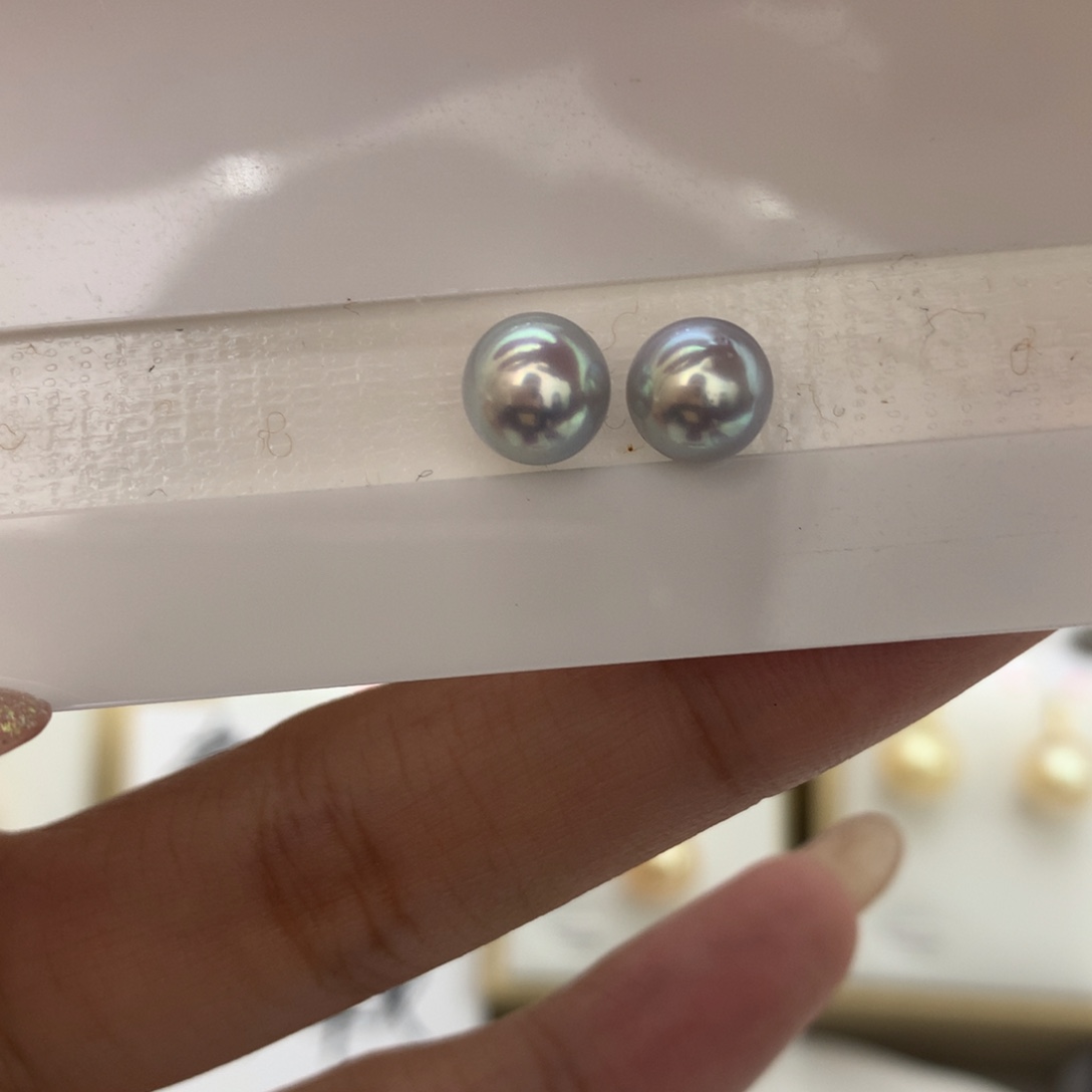 海水珍珠珍珠耳环未镶嵌