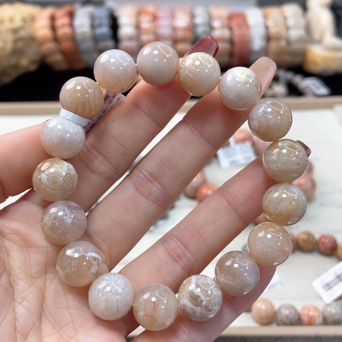 硅化珊瑚（珊瑚玉）手链未镶嵌金*宝130