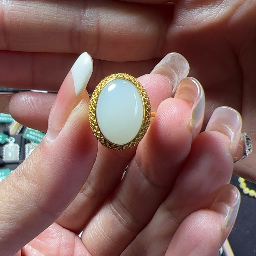 和田玉银S925镶嵌颈饰