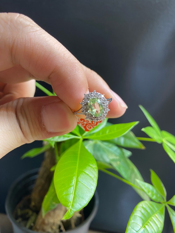 花托可调节多样性天然碧玺戒指